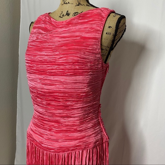Mary McFadden Pink Pleated Gown - Picture 2 of 10